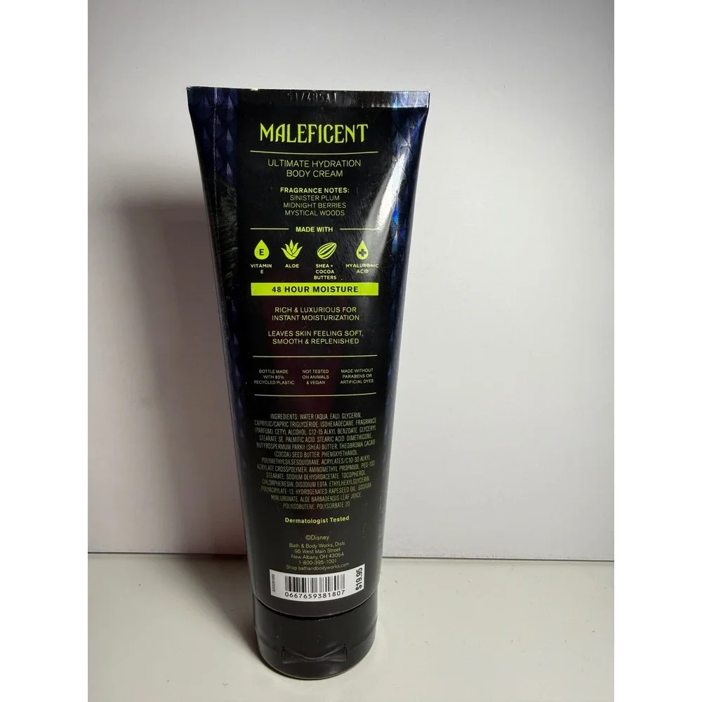 Bath & Body Works Disney Villian Maleficent Body Cream 8oz‎ Sinister Plum NEW